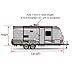 GEARFLAG Travel Trailer Cover for Motorhome Multi-Layers fits 17' - 19' with Reinforced Windproof Side-Straps Anti-UV Water-Resistance Heavy Duty (Fits 17' - 19') - Ideal for rv & Trailer Covers