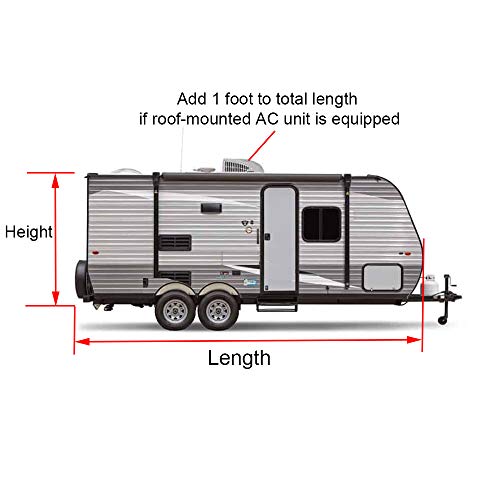 GEARFLAG Travel Trailer Cover fits 33-36FT RV with Dual Slide-Out Zippered Opening Reinforced Windproof Straps Water Resistant Reflective Safety Strips Heavy Duty Fabric Ideal for Snow Dust Condition by GEARFLAG - Image 7