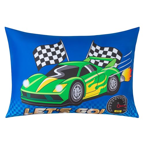 Image of Todays Kids 2-Piece Race Cars Bedding Toddler Sheet Set - Breathable 100% Soft Brushed Microfiber Polyester, Standard Size Crib Sheet Set - Gentle on Delicate Skin - Fitted Toddler Sheets & Pillowcase