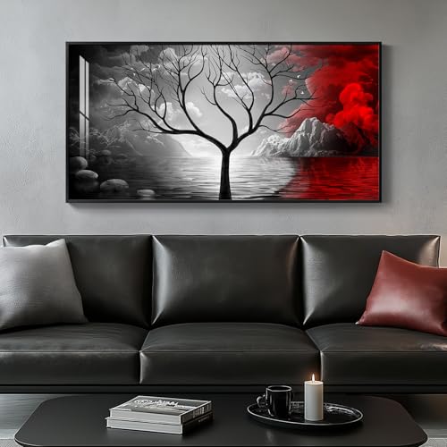 Framed Black and White Wall Art for Living Room, Large ...