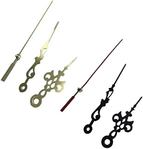 Clock Parts & Accessories 100sets Professional Practical Black/Gold Clock Hands Quartz Clock Repair Tool Parts Kit Metal Hollow Pointer for DIY Wall Clock - (Color: Gold)