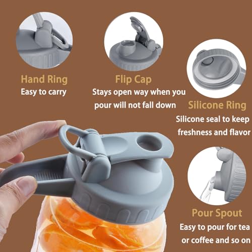 Wrqqwsy Cafeteira Cold Brew, jarra de café gelado de boca larga de 1,8 g com alça e filtro de aço in