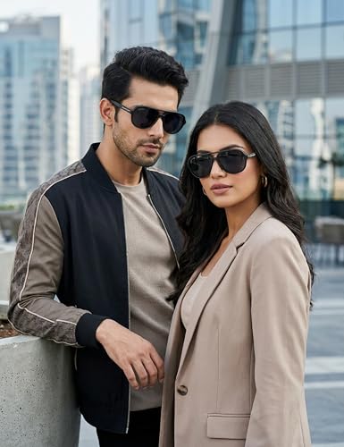 Image of Fastrack Unisex Aviator Polarised Sunglasses