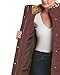 Cole Haan Women's Taffeta Down Coat with Faux Fur Collar, Merlot, Small