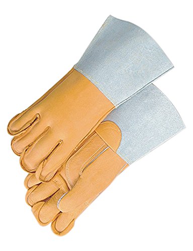Majestic Glove 1516A/10 Lineman's Glove, Gauntlet, Large, Brown (Pack of 12)