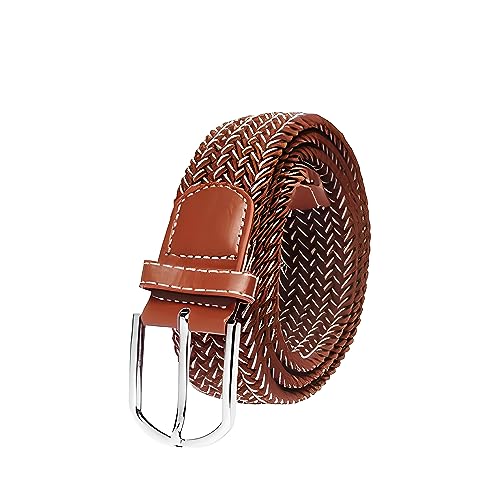 Image of The Tie Hub Unisex Stretchable Woven Fabric Belt | Adjustable, Hole-Free Design | Fits Up to 40 Inches Waist
