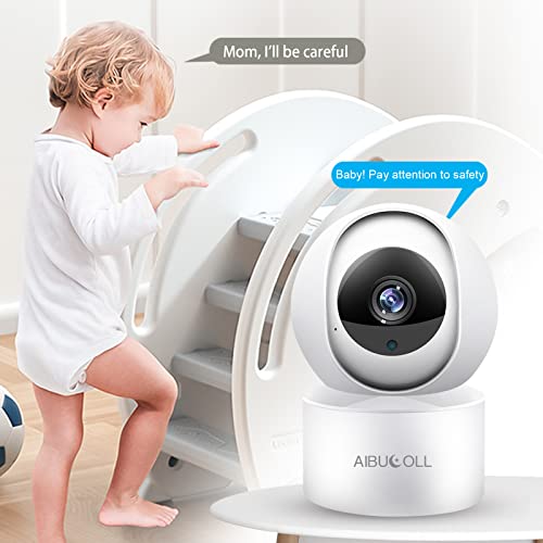 AIBUCOLL WiFi Monitor Indoor Home Security Camera- Smart Baby and Pet Monitor- Movement and Sound Detection- 1080P Camera Resolution-Night Vision Motion- Compatible with Apple and Android - Thumbnail 3