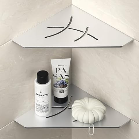 Bernkot 10" Stainless Steel Shower Shelf Cover