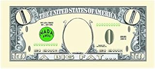 Zero Dollar Bill - Set of 25