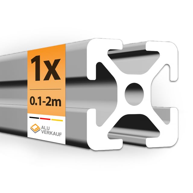 Alu-Verkauf Aluprofil 20x20mm Nut 6-1x Aluminium Profil 1200mm - Maße & Stückzahlen wählbar - T-Nut Schiene - Systemprofil aus Aluminium für Profis und Hobbyanwender