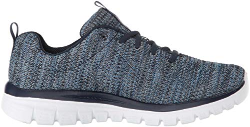 Skechers Skechers Sport Women's Graceful-Twisted Fortune Shoe, Navy Blue, 8 M US