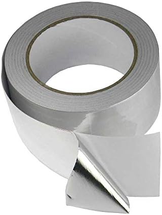 JKG® ALUMINIUM FOIL TAPE - 48mm x 10m - HEAVY DUTY | Waterproof Silver Foil Adhesive Insulation Tape Seals Joints Of Heating Ventilation Ducts Car Panel Repairs Exhaust Pipe (2" width)