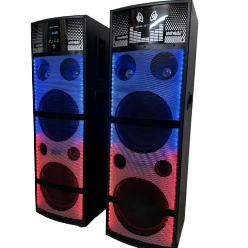 Bass Master TOP 1010 Fire Light 300W DJ Tower Speaker Pair - Image 2
