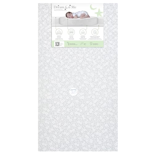 Dream On Me Dreamland Orthopedic Firm Fiber Crib and Toddler Bed Mattress, Greenguard Gold and JPMA...