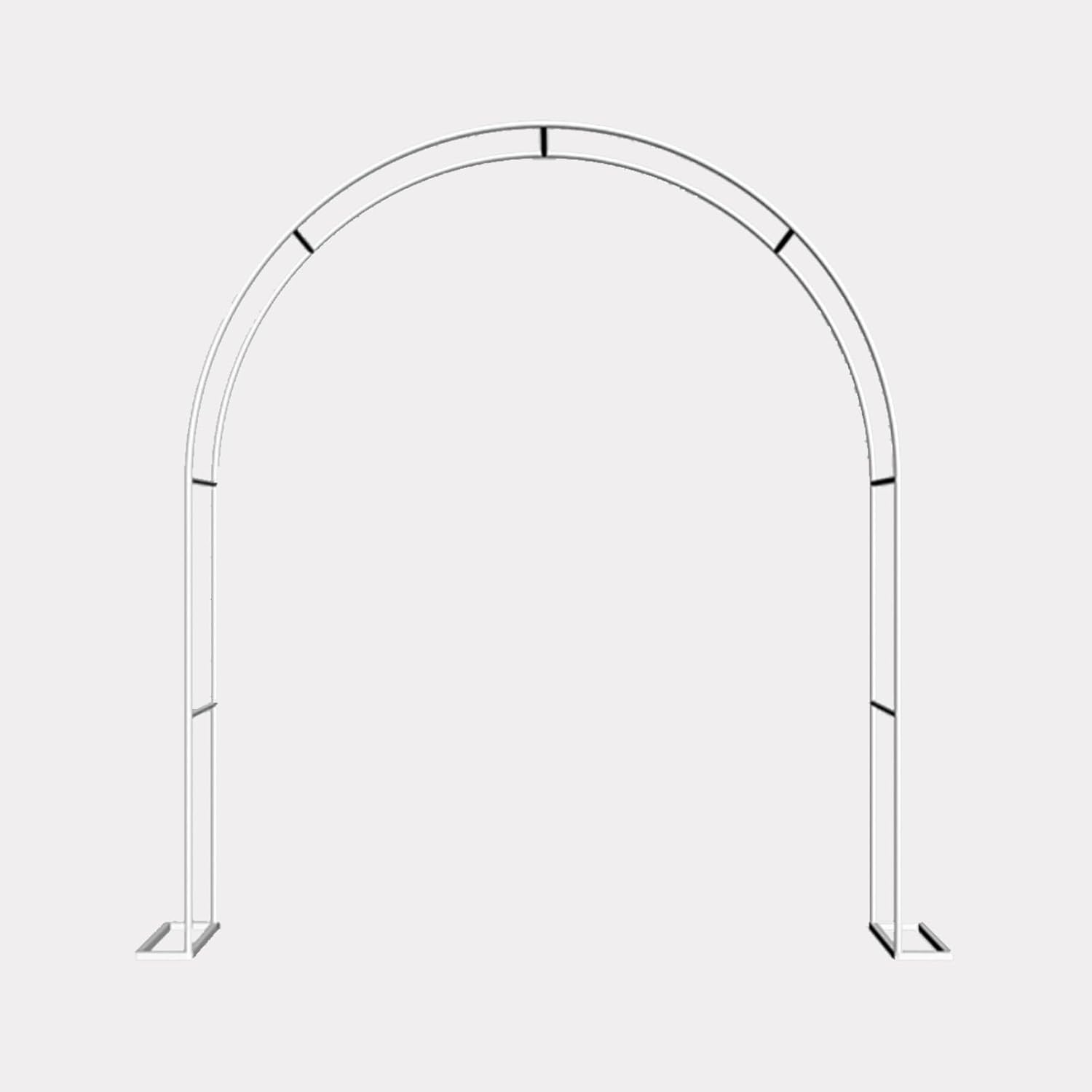 Garden Arch, Metal Garden Arches, Wedding Garden Arbor, Iron Art Rose Arch, Rose Garden Archway, for Various Climbing Outdoor Garden Arch Trellis, Home Decoration Pergola Arbor (Color : White, Size