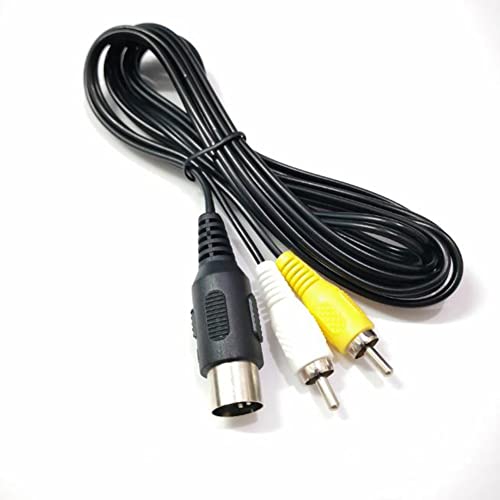 HonHe 1.8m RCA Cable For Sega generation 1 Audio Video AV Cable Cord Cover
