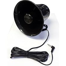 5" 12 Watt Waterproof PA Horn Speaker with 10' Cord and 3.5mm Plug Black