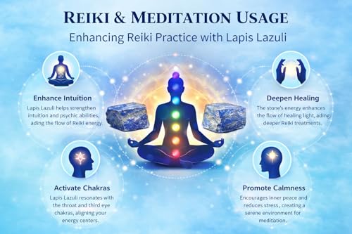 Image of Natural Lapis Lazuli Crystal Stone 100 Grams for Reiki Healing, Meditation, Manifestation & Chakra Balancing | Raw Healing Crystal Gemstone for Positive Energy & Home Decor