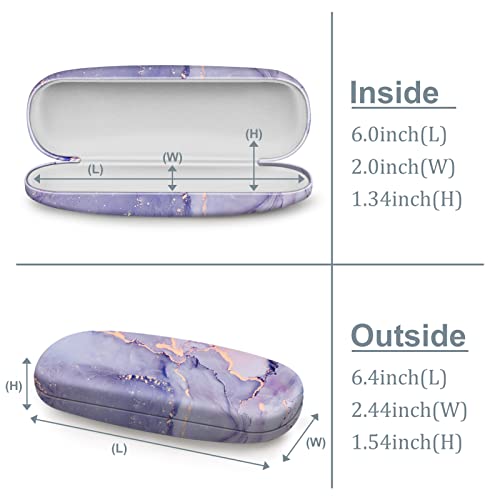 Image of FINTIE Hard Shell Eyeglasses Case, Portable Protective Glasses Cover Eyeglass Holder Box with Cleaning Cloth for Men Women