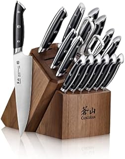 Cangshan Z Series 1024180 German Steel Forged 17-Piece Knife Block Set, Walnut