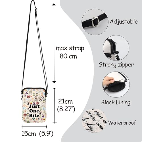 MNIGIU Fairy Tale Themed Gift Snow Princess Crossbody Bag Cartoon Movie Lover Gift Just One Bite Fairytale Shoulder Bag2