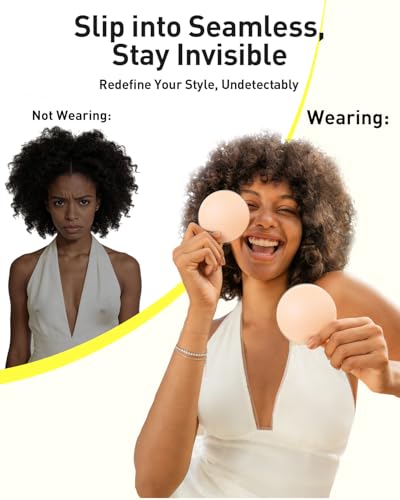 Image of Niidor Adhesive Nipple Covers for Women Sticky Silicone Reusable Pasties Nipple With Travel Case