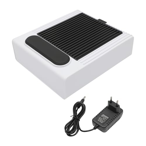 MccoMMon Aspirador de uñas de 80 W, aspiradora de uñas con velocidad ajustable, máquina de uñas PP, colector de uñas de salón blanco, aspiradora de uñas silenciosa con filtro reutilizable