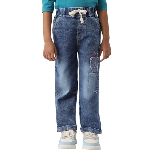 Image of Nautinati Boys Cotton Denim Jeans with Value-Added Detailing | Age 2-10 Years