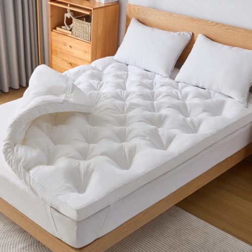 Image of WhatsBedding 2 Inch Memory Foam Mattress Topper King Size for Back Pain