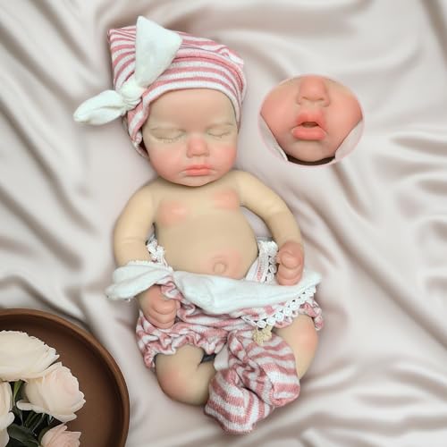 Muñeca de silicona recién nacido Loulou 33 cm poseable miniatura 2