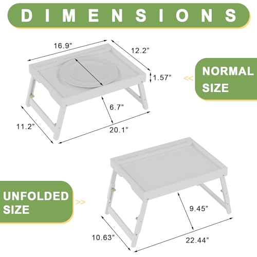 Plateau de lit pour manger pliable et support ordinateur portable réglable