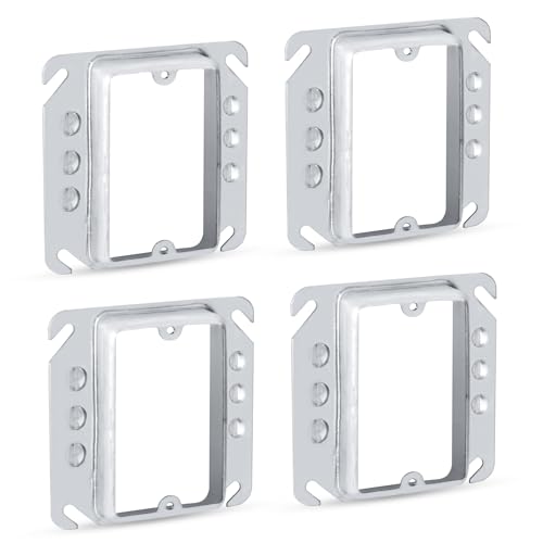 OHLECTRIC 4 Pack Square Single Gang Mud Ring