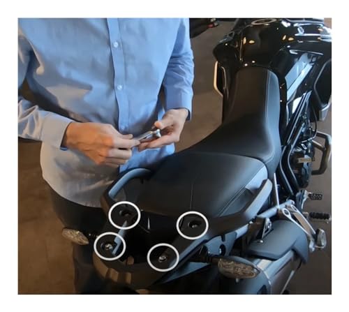 Support boîte de rangement rétractable et sécurisé pour Tiger 850 - 3