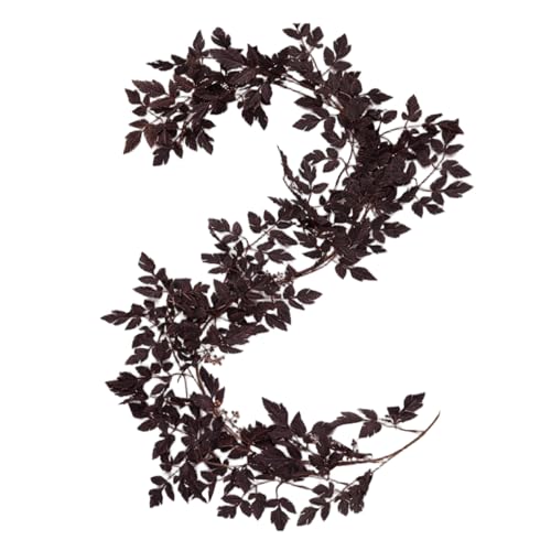 Ghirlanda autunnale artificiale con foglie di salice e ramoscelli, ghirlanda autunnale finta da 70, 9 pollici, di Halloween realistica da appendere per decorazioni per feste in casa