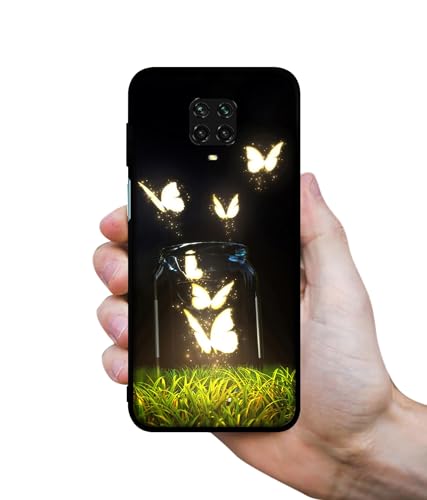 Image of Butterfly Design Premium 2D Printed Metal Back Case Cover for Mi Redmi Note 9 Pro /Note 9 Pro Max /Poco M2 Pro