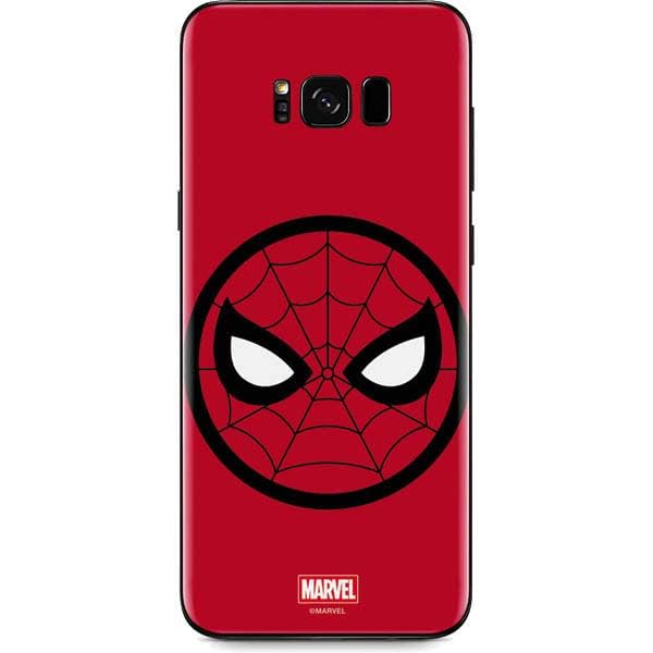 Skinit Decal Phone Skin Compatible with Galaxy S8 Plus - Officially Licensed Marvel Spiderman Spiderman Emblem Design