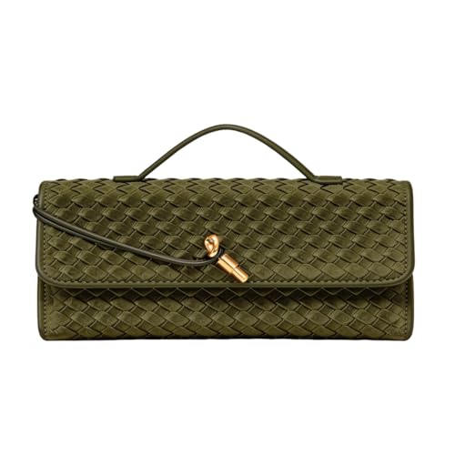 Image of JYG Suede Woven Handbag for Women Trendy Evening Shoulder Bag Casual Clutch Purse Crossbody Satchel with Metal Buckle 2026