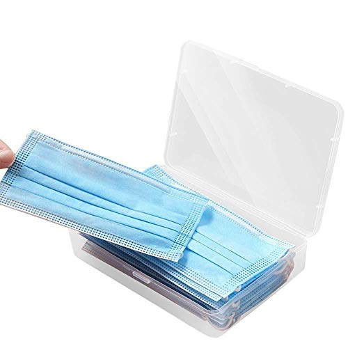 Qusin Face Storage Box, Portable Storage Clip, Convenient to Carry Out, for Repeated Use Storage Clip-for School, Office, Portable Plastic Storage Box (Large)