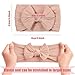 YOFASEN 2 Stück Haarband - High Elastisches Baby Mädchen Schleife Stirnbänder - Weiche Turban Babyschmuck (Rosa+Weiß)