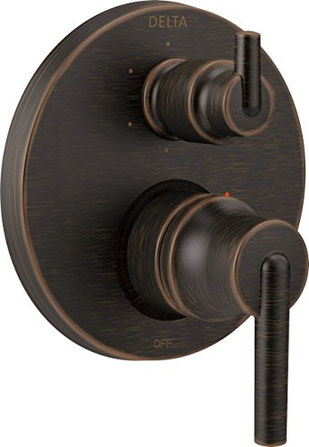 DELTA FAUCET T24959-RB, Venetian Bronze Trinsic Contemporary Monitor 14 Series Valve Trim with 6-Setting Integrated Diverter