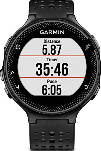 Garmin Forerunner 235 - Reloj con pulsómetro en la muñeca, unisex, color negro y gris, talla única