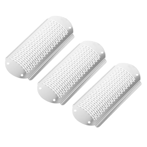 NULYLU 3 Piezas Tabla Para Frotar Los Pies Quitaesmalte Máscara Depurador De Pies Piel Muerta Esmalte De Uñas Afeitadora De Pies Para Quitar Juegos De Uñas Tijeras Silver Acero Inoxidable