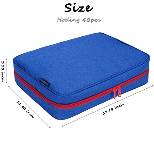 Kislane Carrying Case For 48 Hot Wheels Cars, Kids Toy Cars Storage Case Hold 48 Hot Wheels Cars(Bag Only (Blue) #TOP2