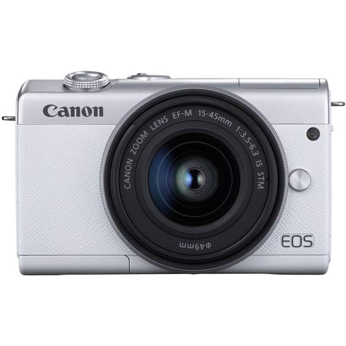 Canon Eos M200 4K Mirrorless Digital Camera (White) With 15-45Mm Stm Lens + Deluxe Accessory Bundle Including Sandisk 32Gb Card, Camera Case, Flash, Grip Multi Angle Tripod, 50" Tripod, Filters & More #TOP3