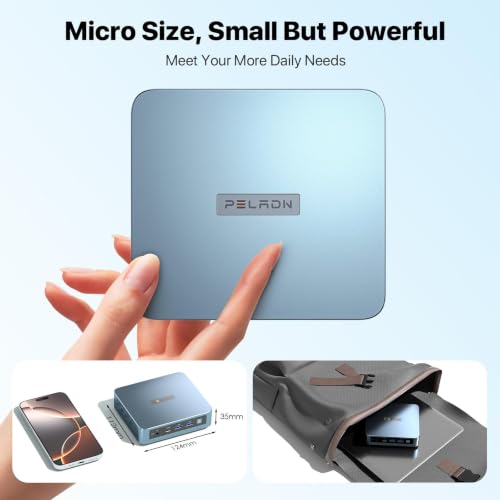 Image of PELADN Mini PC, Twin Lake N150(Upgraded N100),8GB DDR4 /256GB SSD,Type-C /Dual HD,Mini Desktop Computer,WiFi5 4K /60Hz Triple-Display USB3.2 /BT4.2 Mini Computers for Home Business