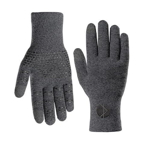 Showers Pass Cross Point Waterproof Knit Wool Touchscreen Unisex Gloves- Bike, run, hike, fish, hunt, travel & more- Heather Black Medium Cover