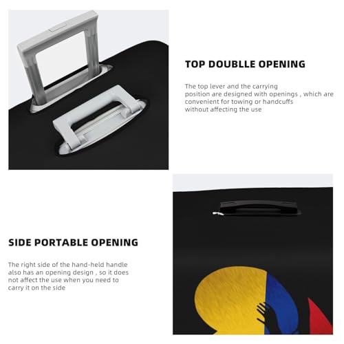 Travel Luggage Cover Colombia Colombians Flag Heart Fashion Washable Baggage Suitcase Protector Fit For Luggage Small4