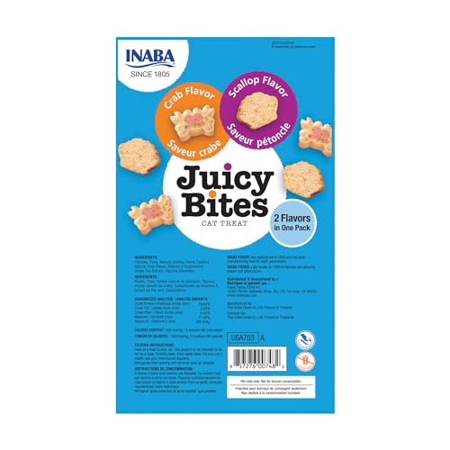 INABA Juicy Bites Chewy Cat Treats, Scallop Crab Flavor, 18ct - image 6