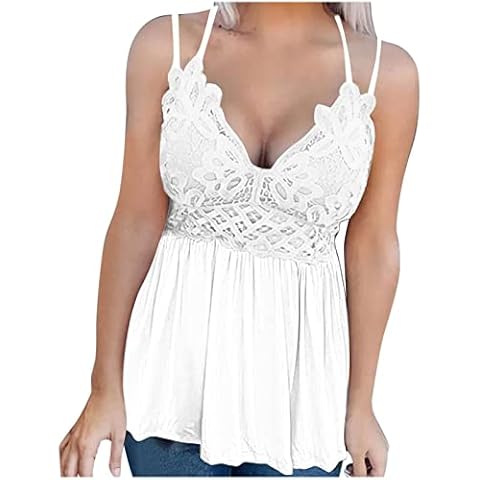 Women's Summer Loose Lace Tank Tops Cover