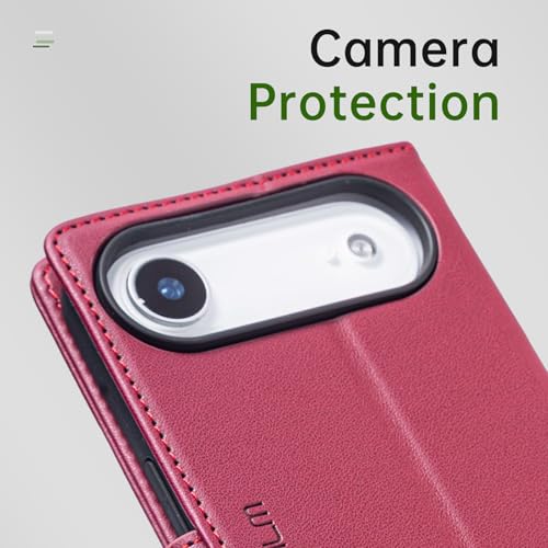 Wallet Case for iPhone 17 Air with Credit Card Holder,PU Leather Folio Flip Kickstand Protective Shockproof Cover for Apple 17Air Phone Case (Red, for iPhone 17 Air - 6.5'') by FLIPALM - Image 5